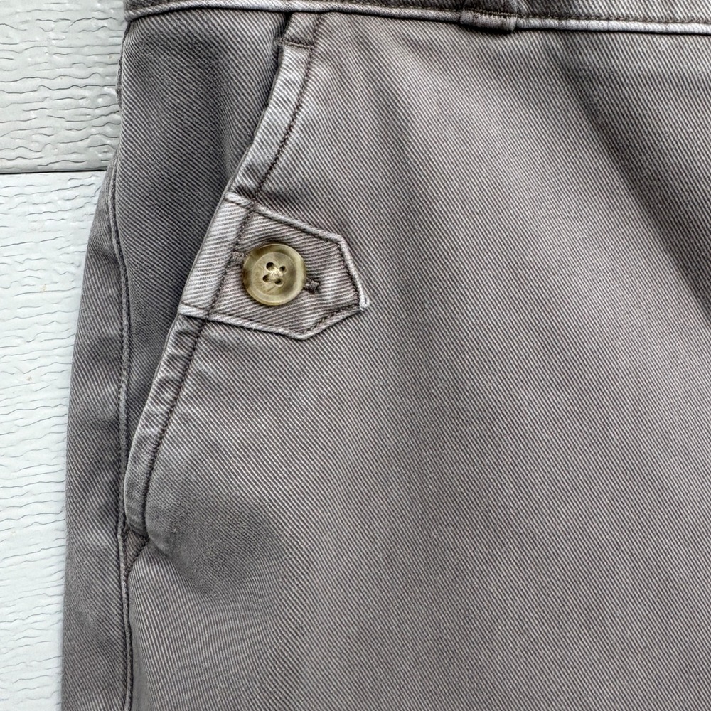 Spanx stretch twill cropped Wide Leg Crop Pants Taupe Gray High Rise 20312T L - Picture 9 of 10